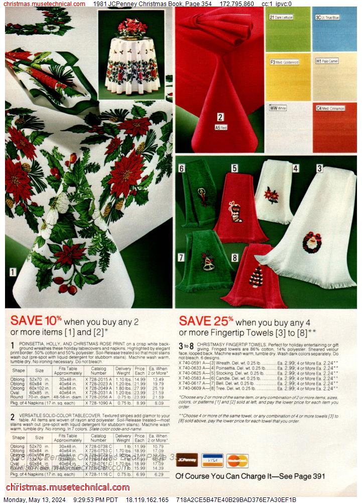 1981 JCPenney Christmas Book, Page 354
