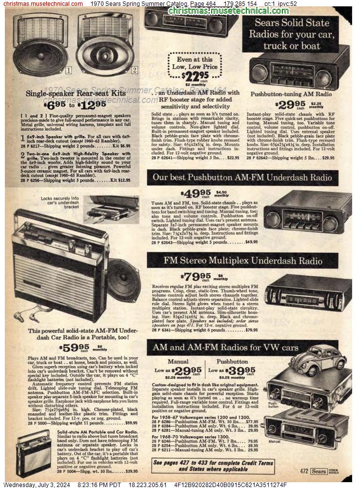 1970 Sears Spring Summer Catalog, Page 464