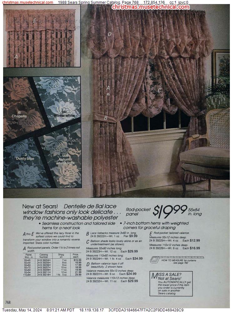 1988 Sears Spring Summer Catalog, Page 768