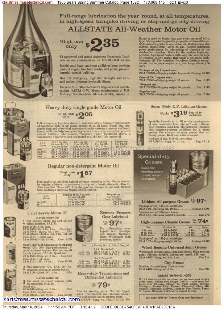 1965 Sears Spring Summer Catalog, Page 1082