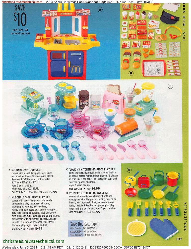 2003 Sears Christmas Book (Canada), Page 841