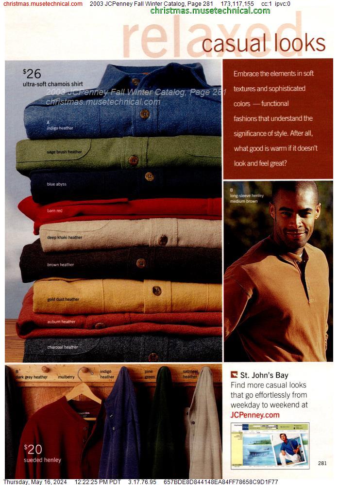 2003 JCPenney Fall Winter Catalog, Page 281