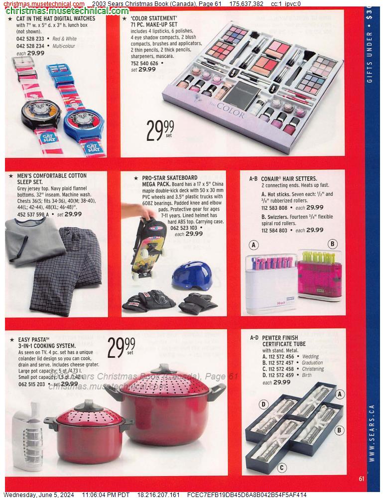 2003 Sears Christmas Book (Canada), Page 61