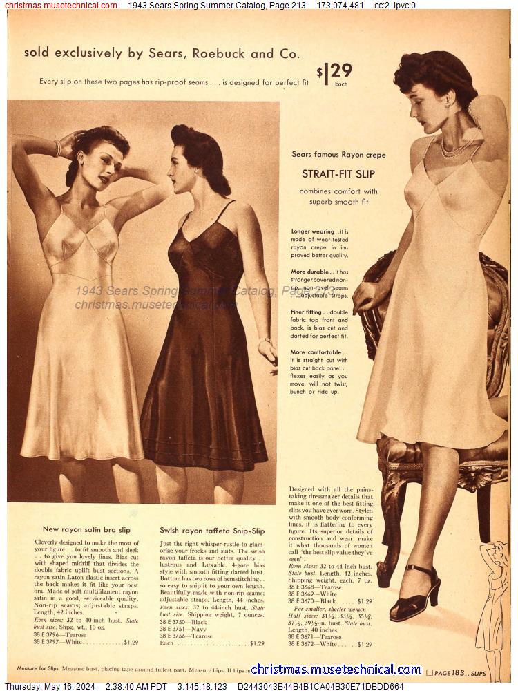 1943 Sears Spring Summer Catalog, Page 213