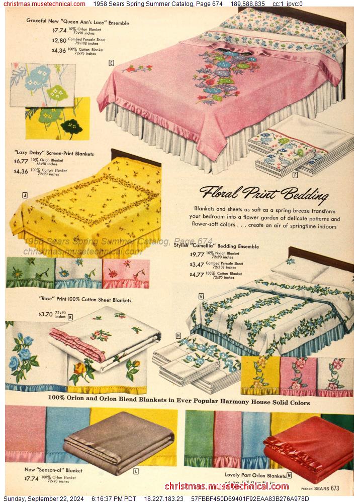 1958 Sears Spring Summer Catalog, Page 674 - Catalogs & Wishbooks