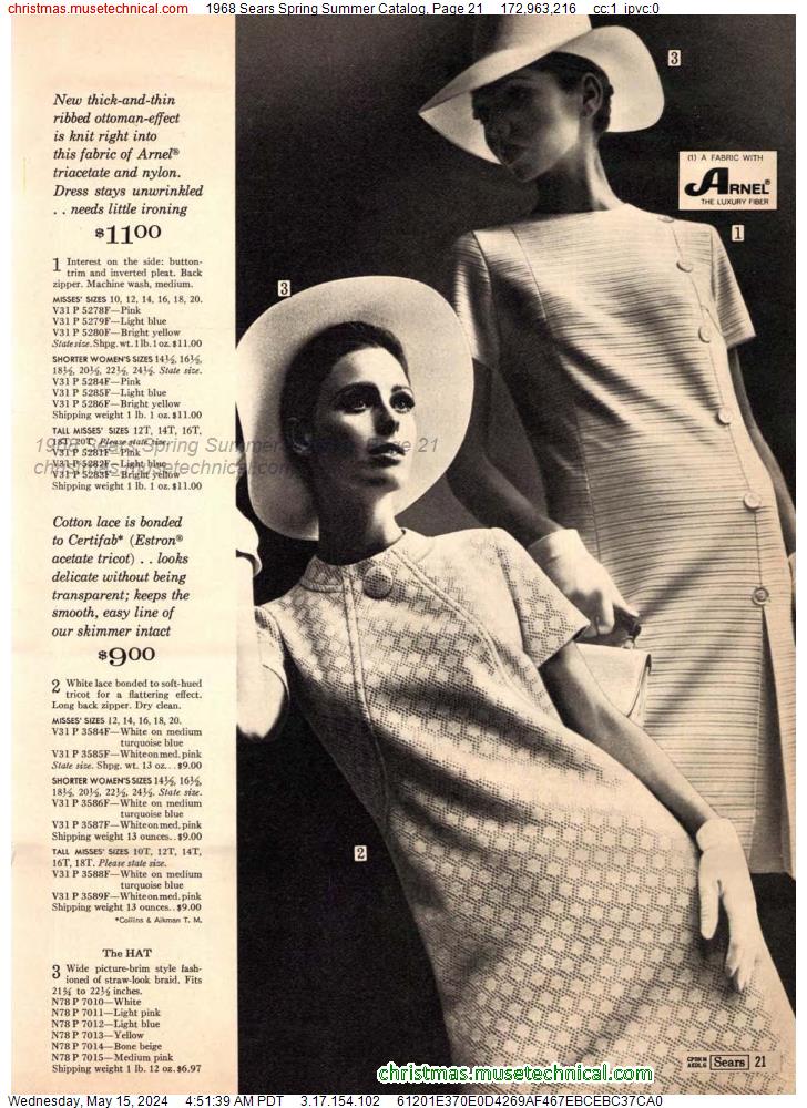 1968 Sears Spring Summer Catalog, Page 21