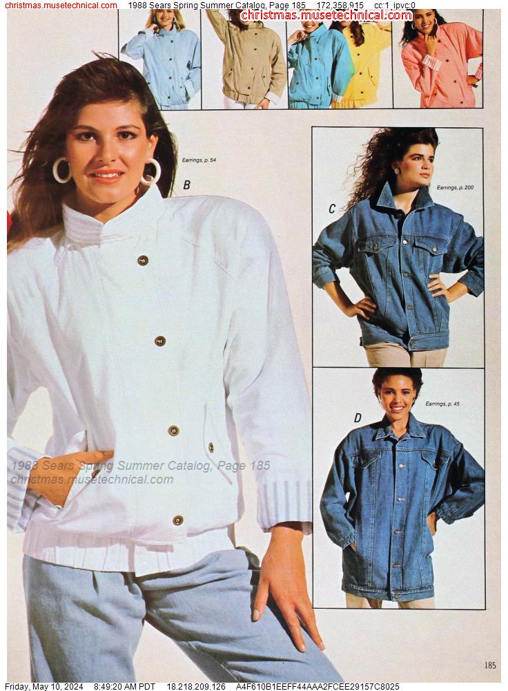 1988 Sears Spring Summer Catalog, Page 185