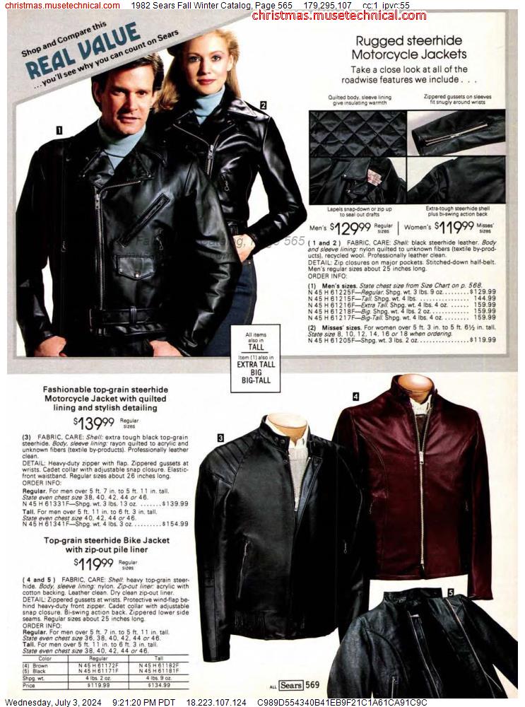 1982 Sears Fall Winter Catalog, Page 565