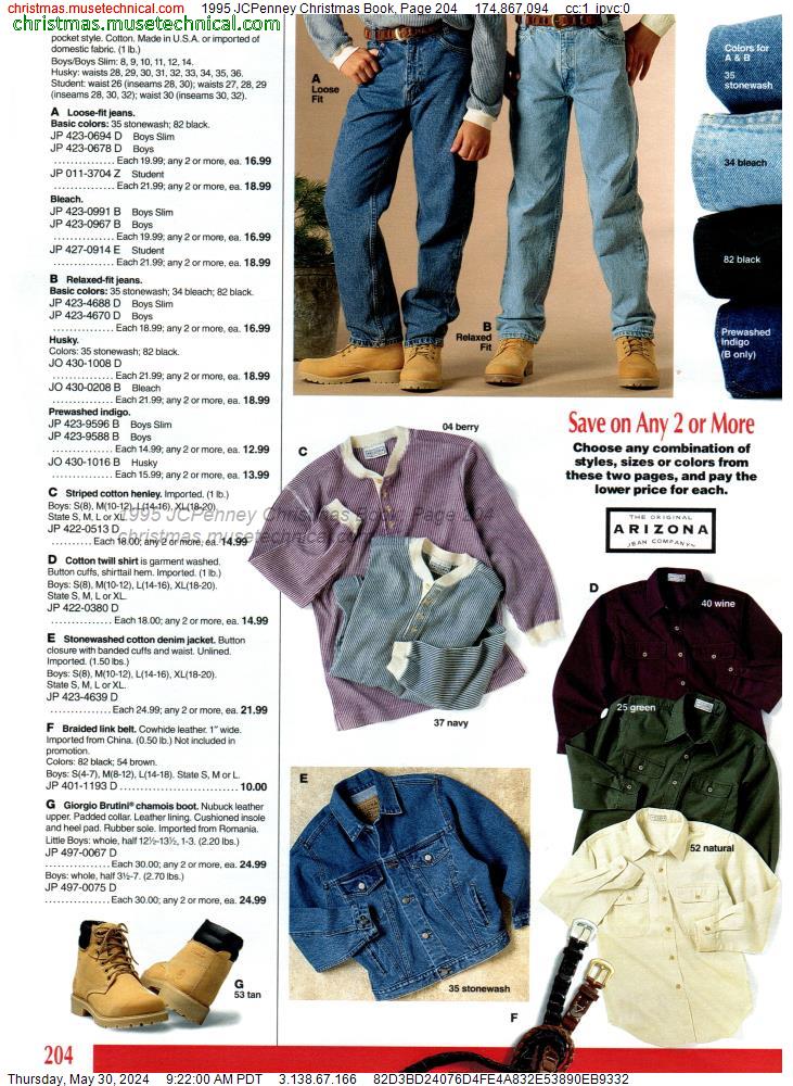 1995 JCPenney Christmas Book, Page 204
