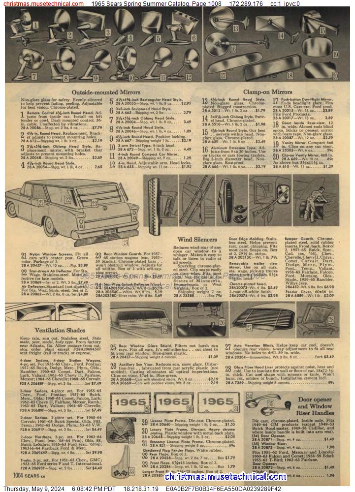 1965 Sears Spring Summer Catalog, Page 1008