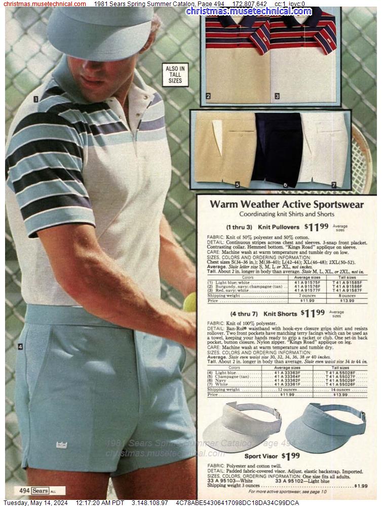 1981 Sears Spring Summer Catalog, Page 494