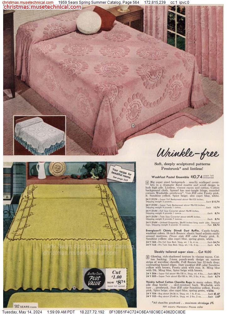 1959 Sears Spring Summer Catalog, Page 564