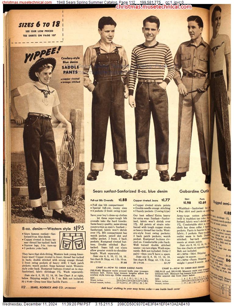 1948 Sears Spring Summer Catalog, Page 112