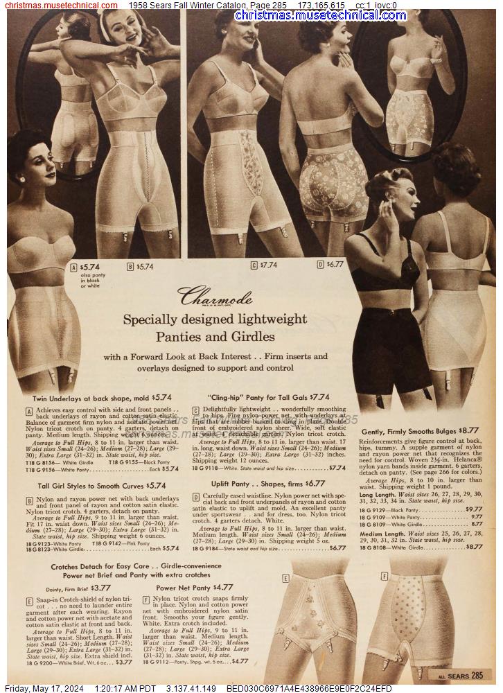 1958 Sears Fall Winter Catalog, Page 285