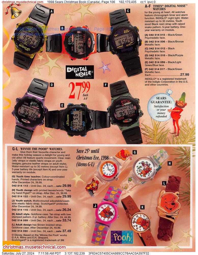 1998 Sears Christmas Book (Canada), Page 106