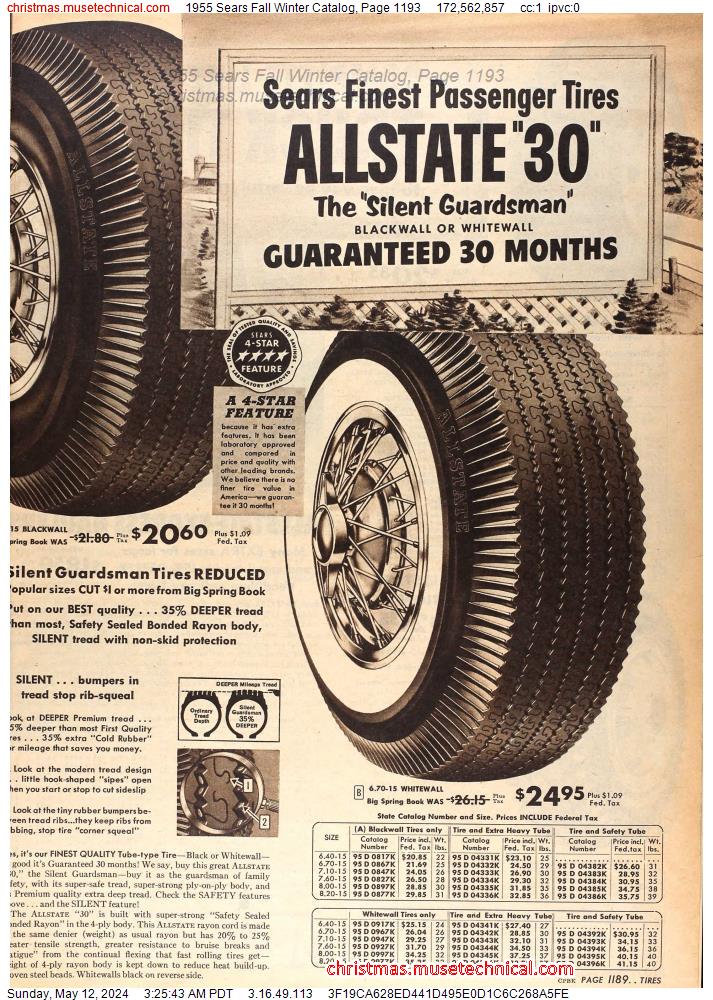 1955 Sears Fall Winter Catalog, Page 1193