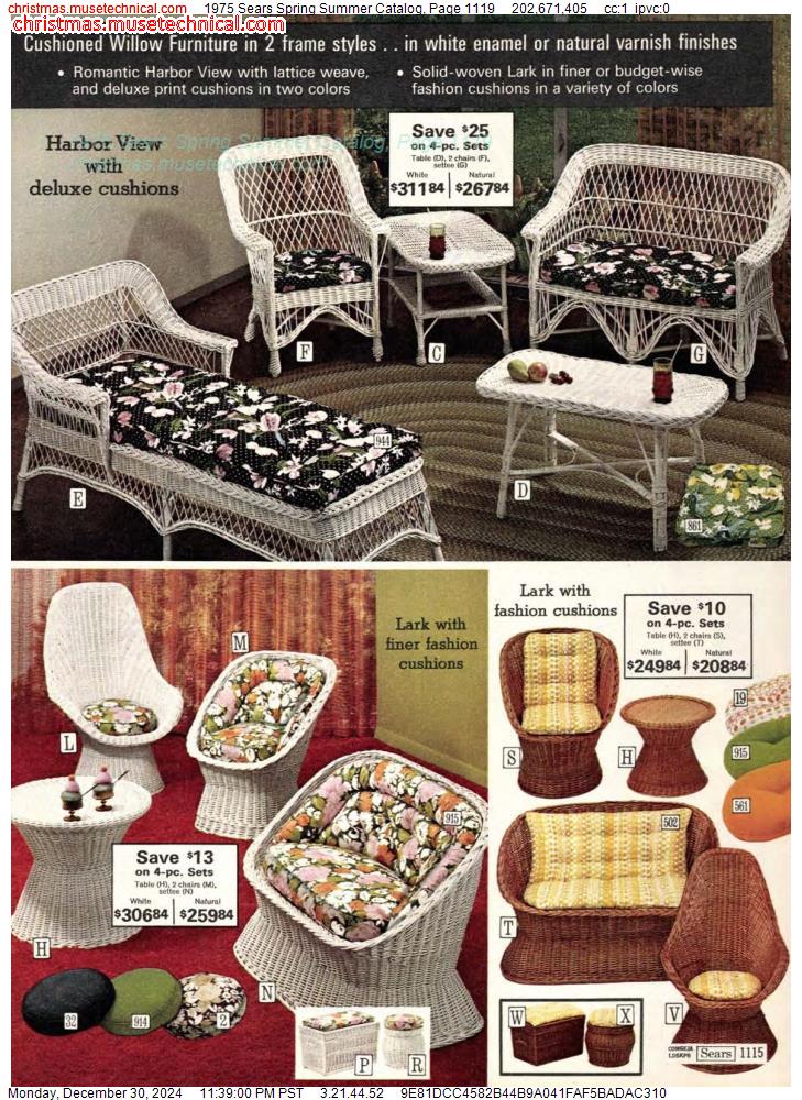 1975 Sears Spring Summer Catalog, Page 1119