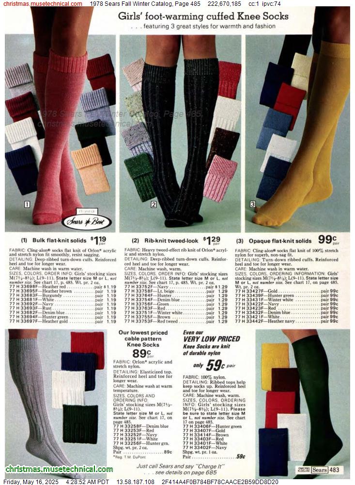1978 Sears Fall Winter Catalog, Page 485