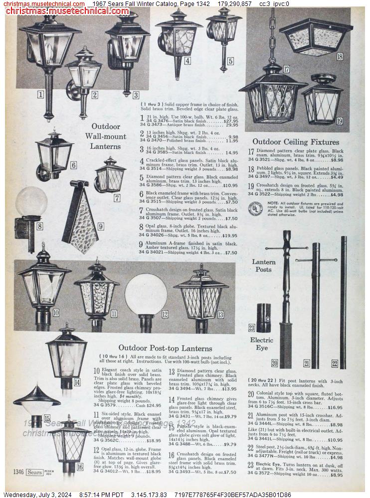 1967 Sears Fall Winter Catalog, Page 1342
