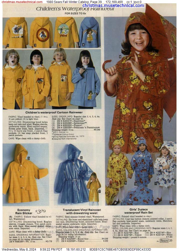 1980 Sears Fall Winter Catalog, Page 39