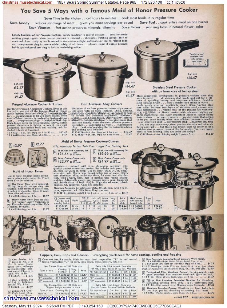 1957 Sears Spring Summer Catalog, Page 965