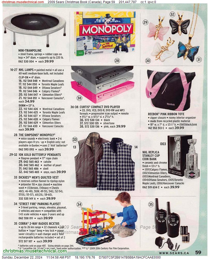 2009 Sears Christmas Book (Canada), Page 59