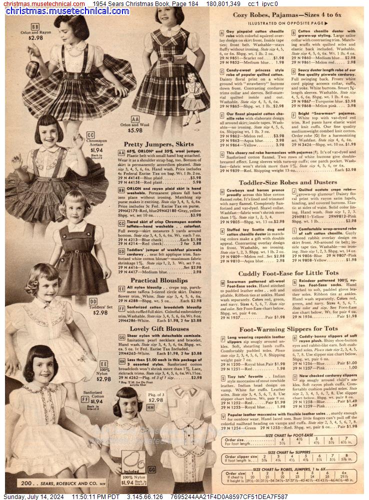 1954 Sears Christmas Book, Page 184
