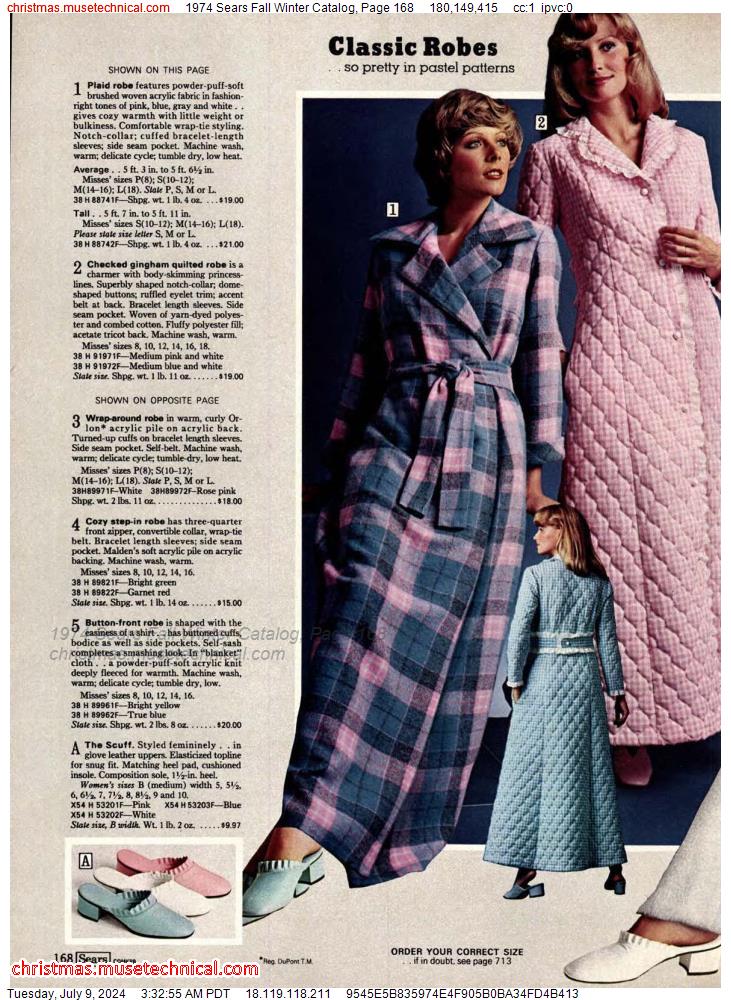 1974 Sears Fall Winter Catalog, Page 168