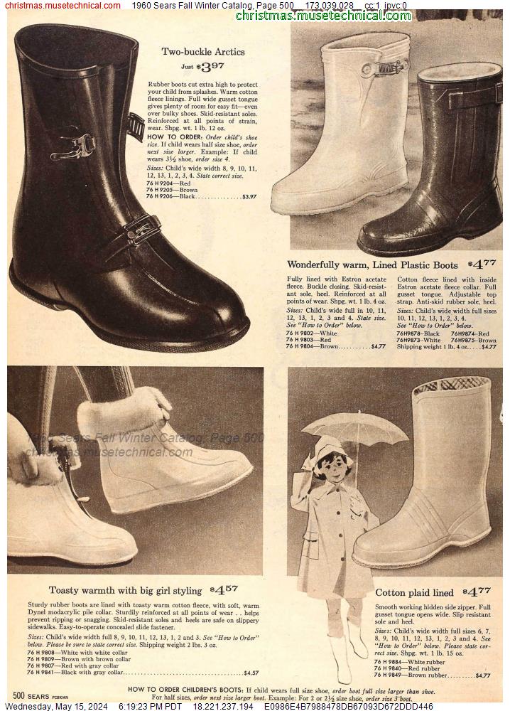 1960 Sears Fall Winter Catalog, Page 500