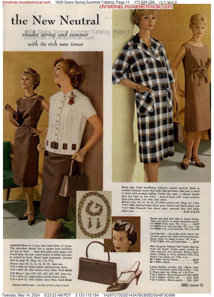 1959 Sears Spring Summer Catalog, Page 11