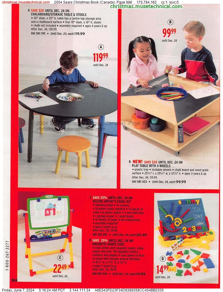 2004 Sears Christmas Book (Canada), Page 986