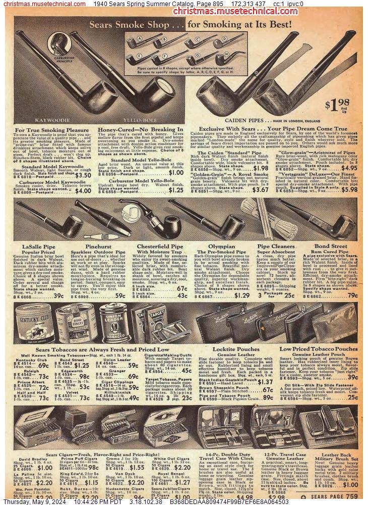 1940 Sears Spring Summer Catalog, Page 895