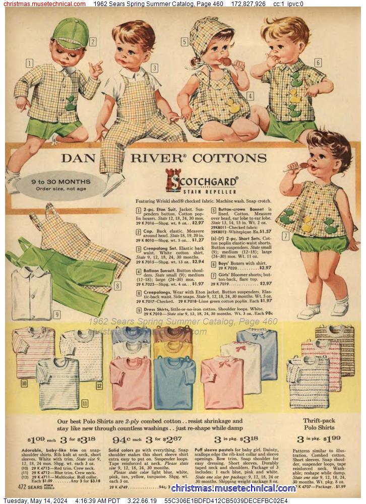 1962 Sears Spring Summer Catalog, Page 460