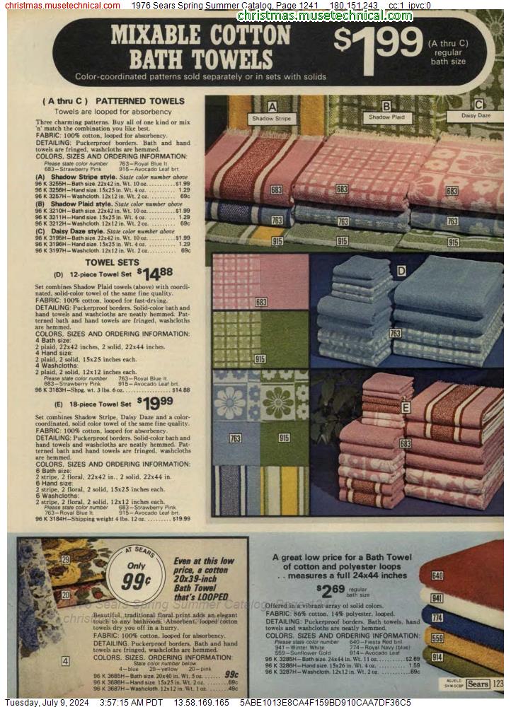 1976 Sears Spring Summer Catalog, Page 1241