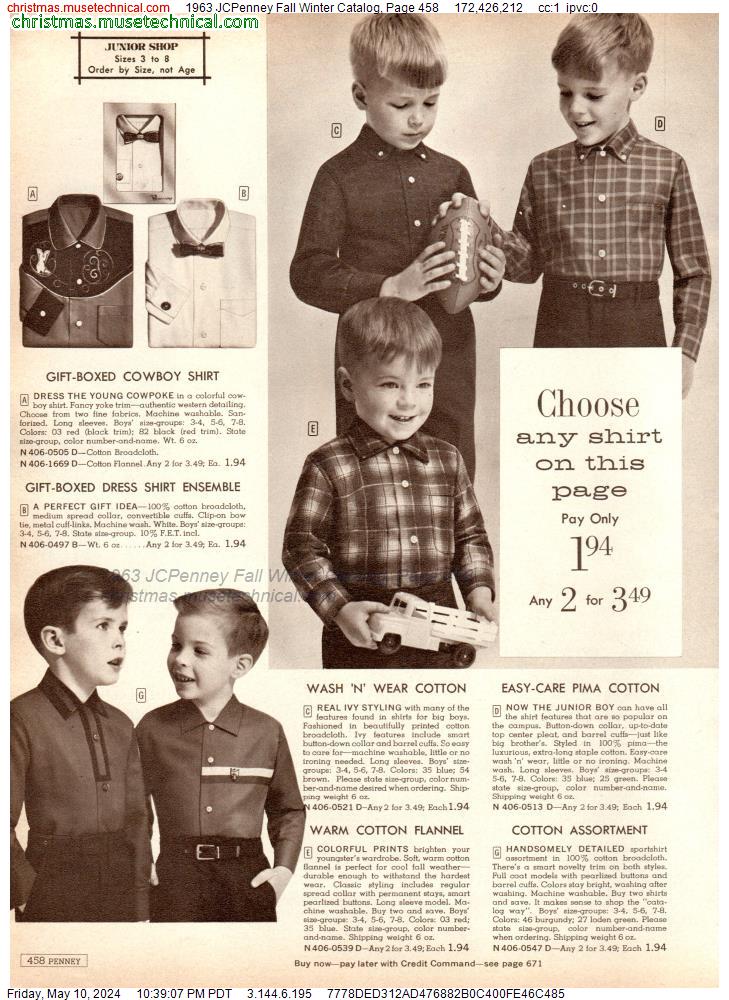 1963 JCPenney Fall Winter Catalog, Page 458
