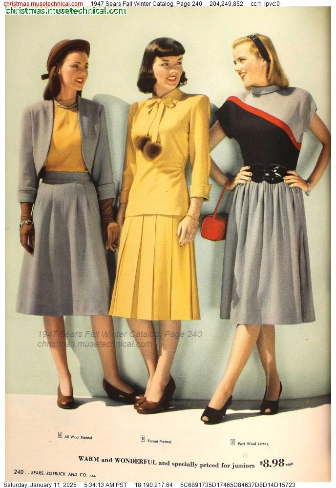 1947 Sears Fall Winter Catalog, Page 240