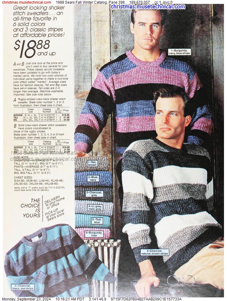 1988 Sears Fall Winter Catalog, Page 398 - Catalogs & Wishbooks