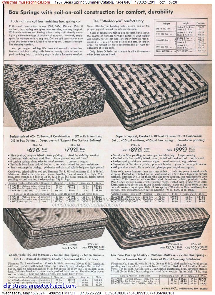 1957 Sears Spring Summer Catalog, Page 846