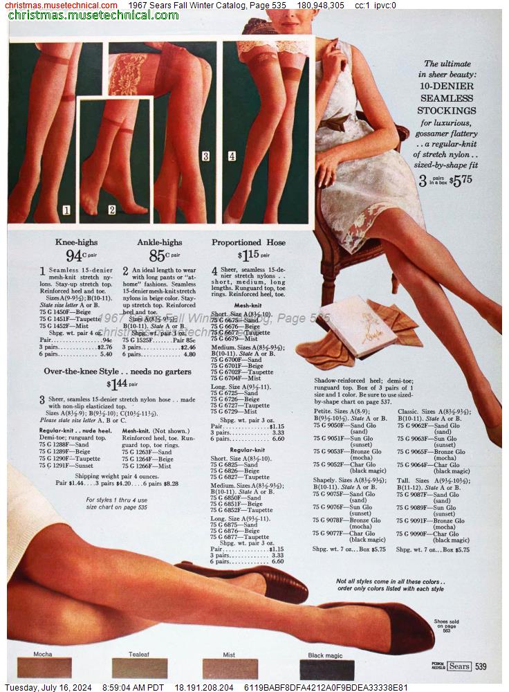 1967 Sears Fall Winter Catalog, Page 535