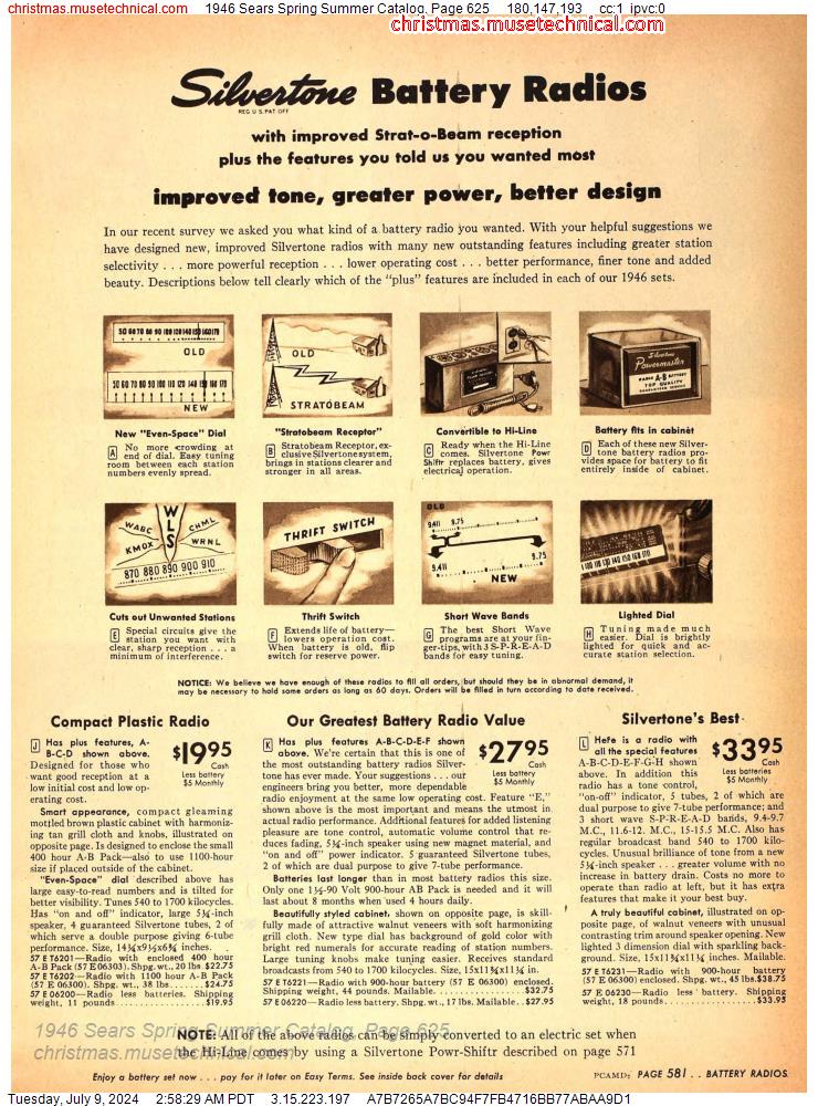 1946 Sears Spring Summer Catalog, Page 625