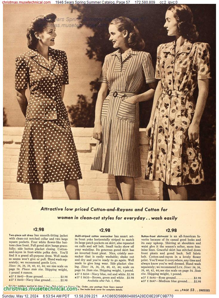 1946 Sears Spring Summer Catalog, Page 57