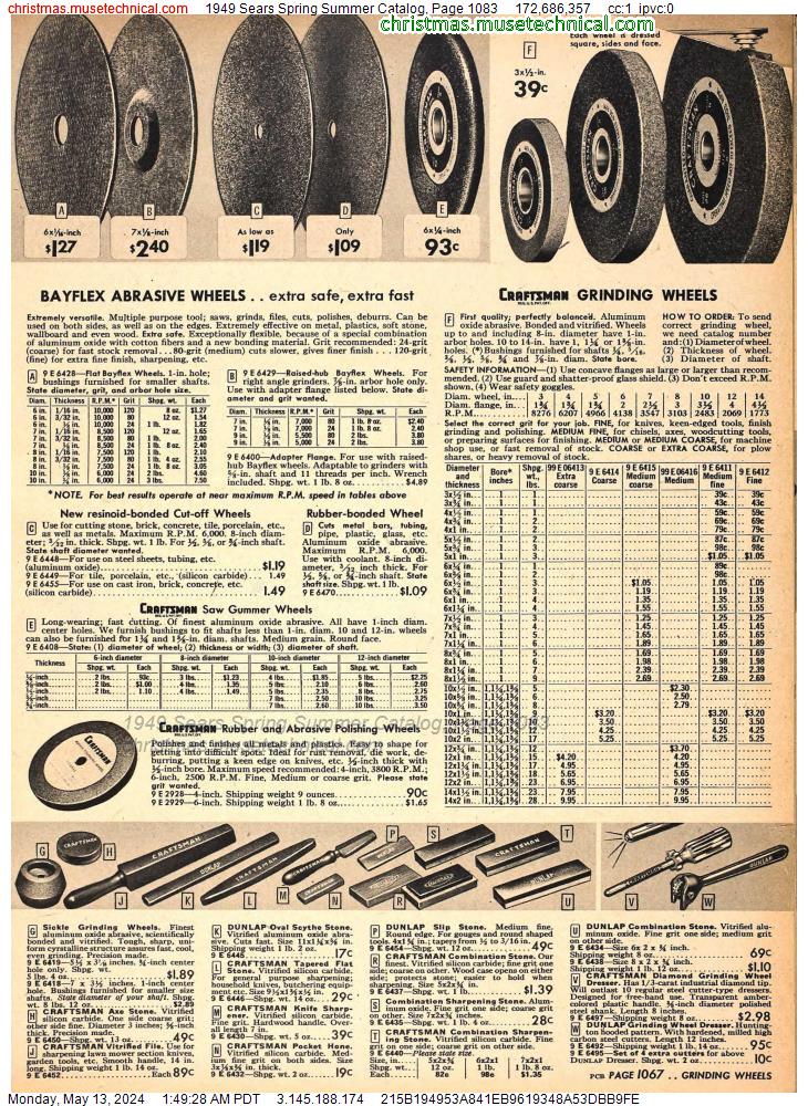 1949 Sears Spring Summer Catalog, Page 1083