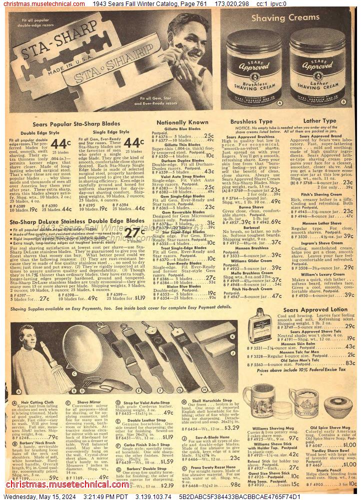 1943 Sears Fall Winter Catalog, Page 761
