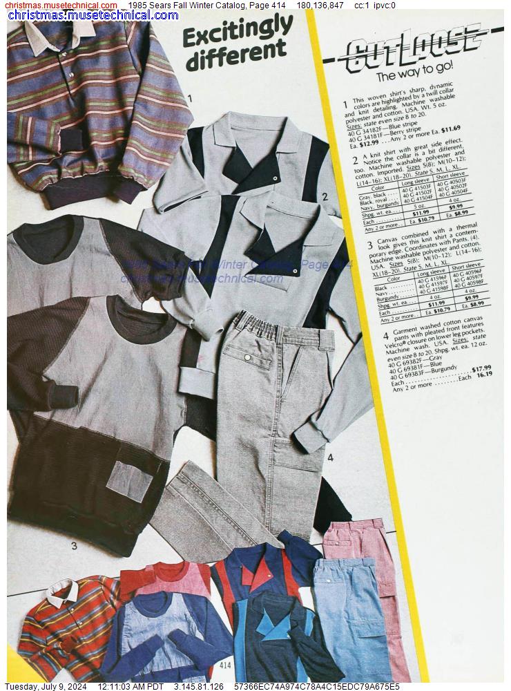 1985 Sears Fall Winter Catalog, Page 414