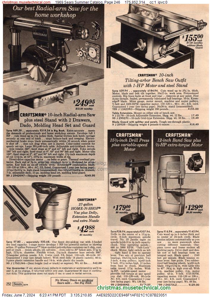 1969 Sears Summer Catalog, Page 246