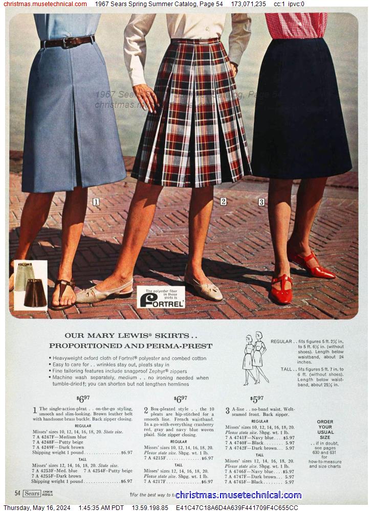 1967 Sears Spring Summer Catalog, Page 54