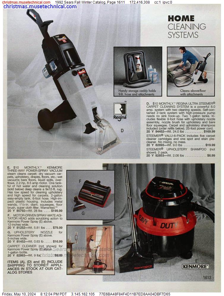 1992 Sears Fall Winter Catalog, Page 1611