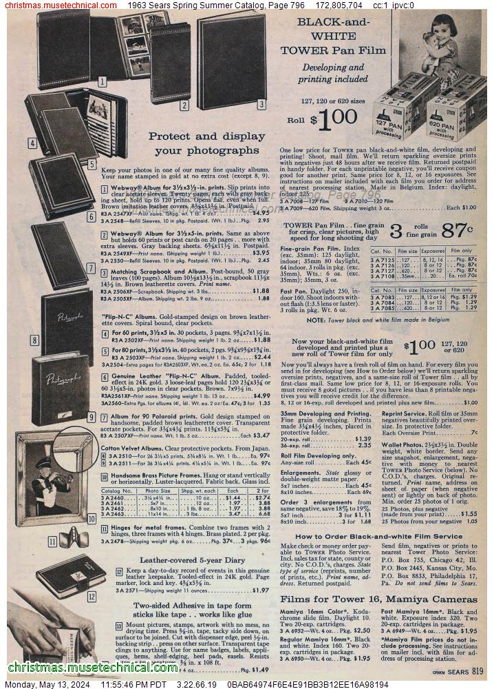 1963 Sears Spring Summer Catalog, Page 796