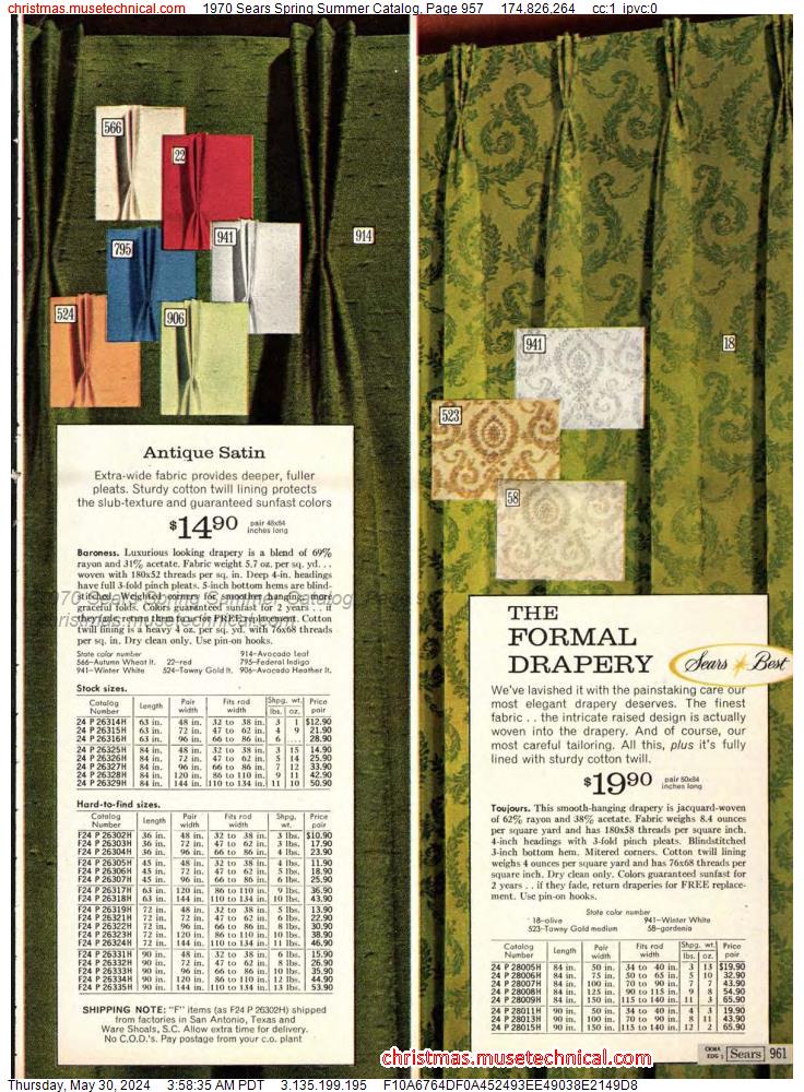 1970 Sears Spring Summer Catalog, Page 957