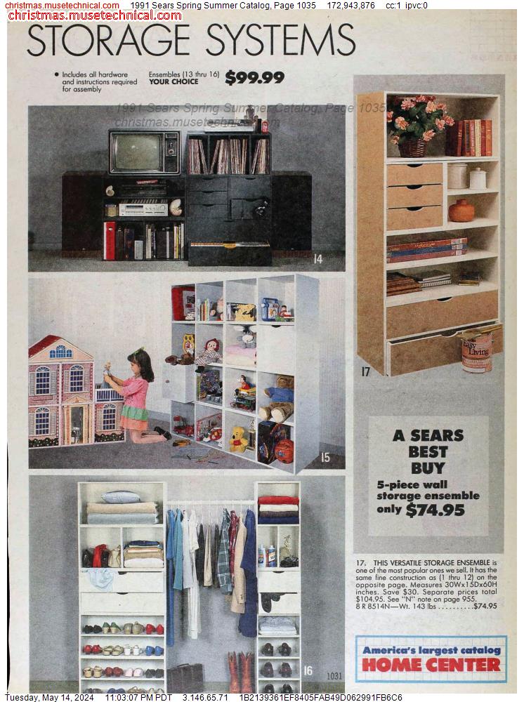 1991 Sears Spring Summer Catalog, Page 1035